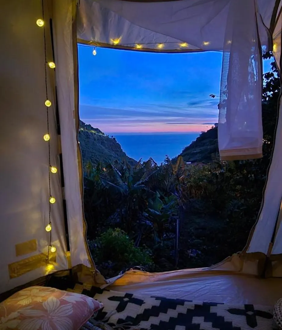 Romantic Glamping Bell Tent With Private Unique Bathroom Ponta do Sol