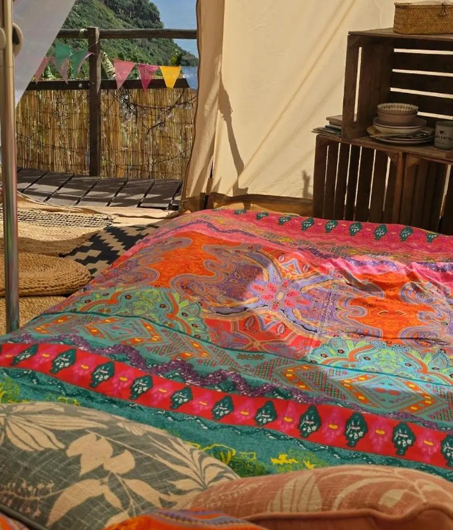 Romantic Glamping Bell Tent With Private Unique Bathroom Ponta do Sol  Luxury tent